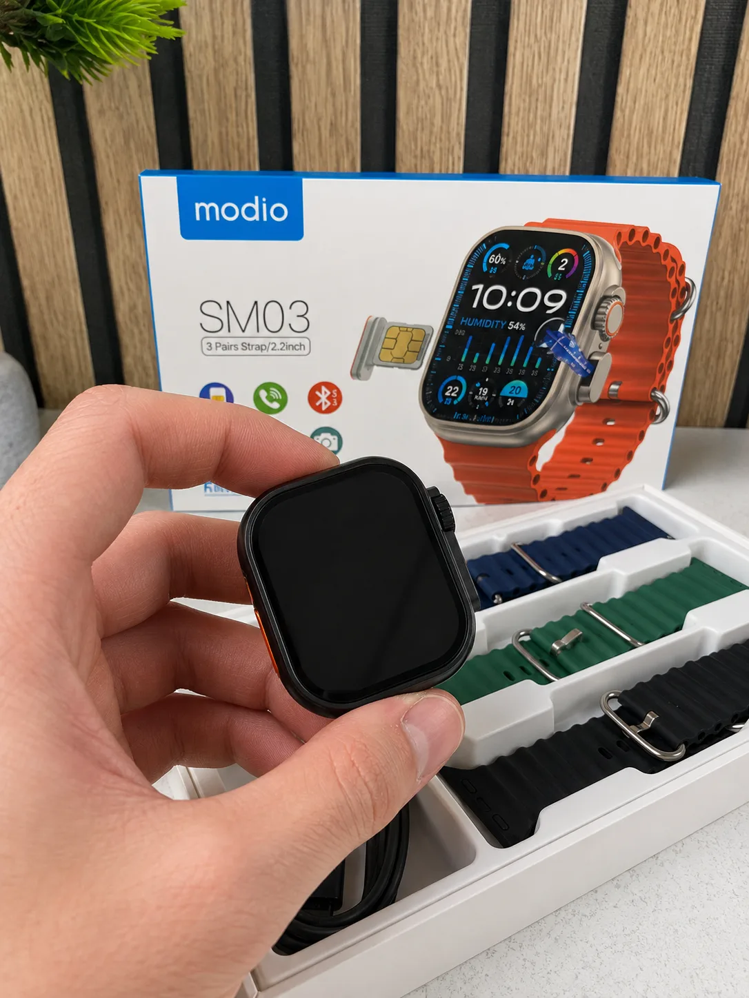⌚ ساعة ذكية Modio SM03 بشريحة SIM وكاميرا ومكالمات HD — Derradj Shop